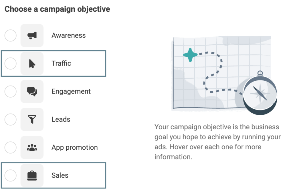 Traffic campaign in Meta ads